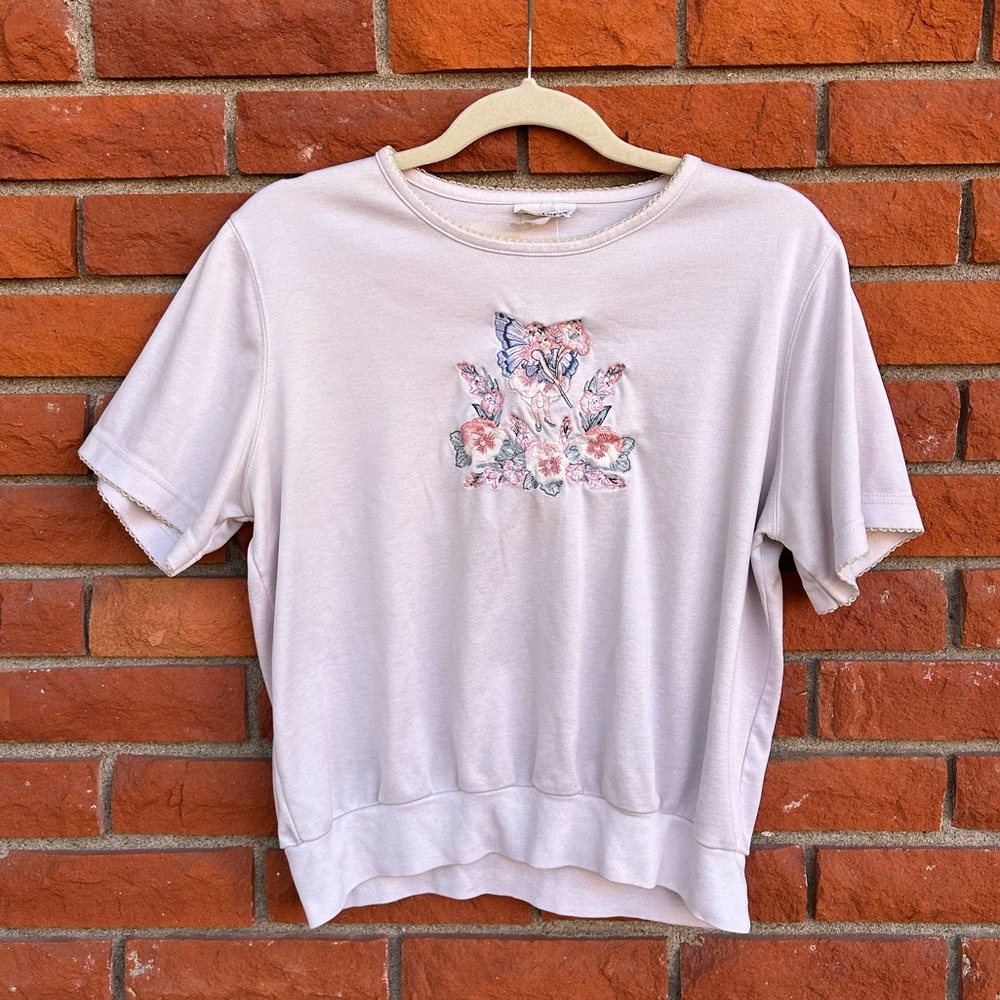 Y2K fairy embroidered tee
